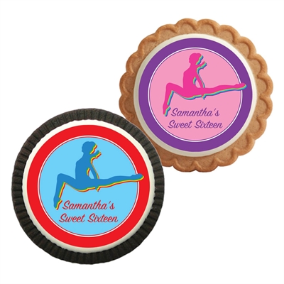 Colorful Gymnastics Theme Custom Cookie