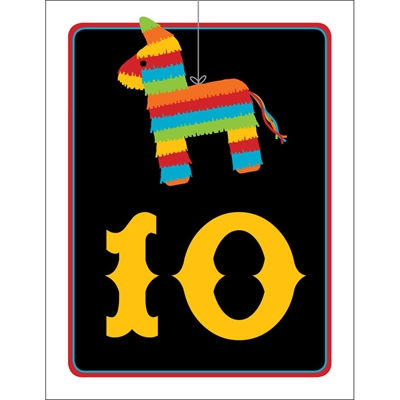 Pinata Theme Fiesta Table Number