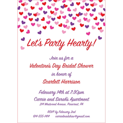 Heart Confetti Invitation