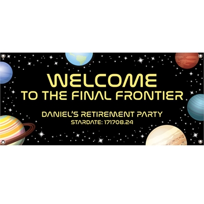 Final Frontier Retirement Party Banner