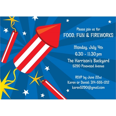 Fireworks Party Invitation