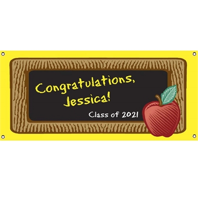 Graduation Party Blackboard Theme Banner