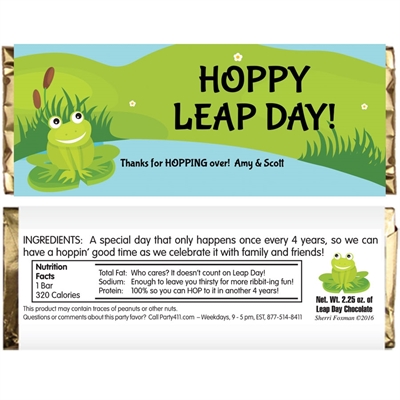 Leap Day Party Theme Candy Bar Wrapper