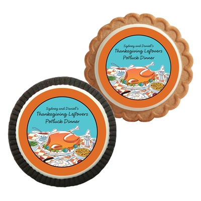 Thanksgiving Potluck Theme Custom Cookie