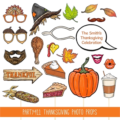 Thanksgiving Activity Photo Booth Props