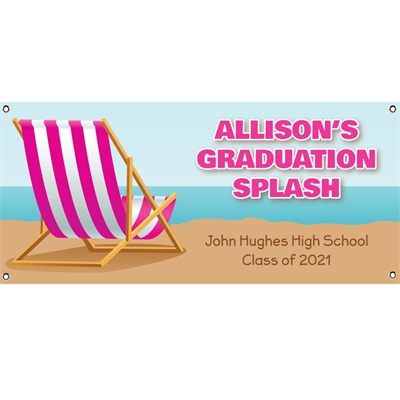 Graduation Beach Bash Theme Banner