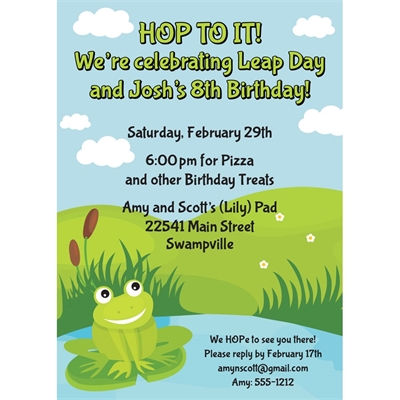 Leap Day Party Invitation