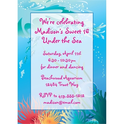 Under The Sea Invitation