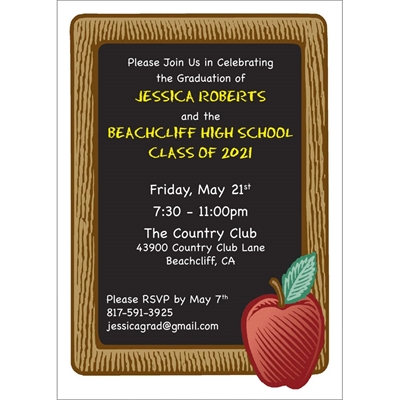 Graduation Party Blackboard Invitation