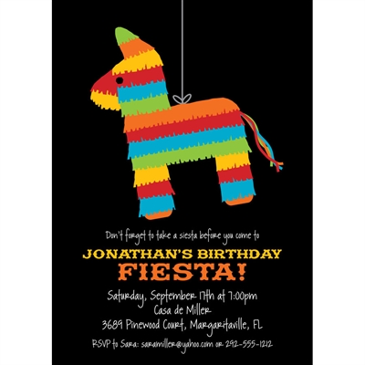 Pinata Theme Fiesta Invitation