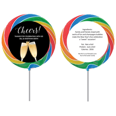 Champagne Toast Theme Lollipop