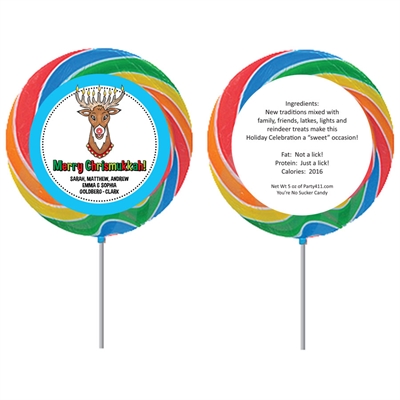 Chrismukkah Theme Lollipop