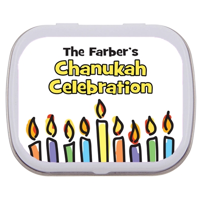 Chanukah Menorah Theme Mint Tin