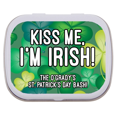 St. Patrick's Day Green Shamrocks Mint Tin