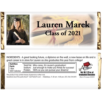 Graduation Photo Theme Candy Bar Wrapper