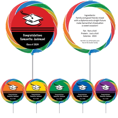 Graduation Color Choice Theme Custom Lollipop