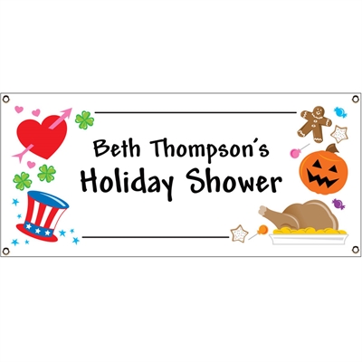 Bridal Shower Holiday Theme Banner