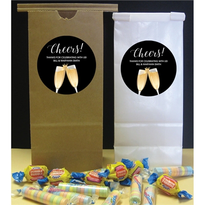 Champagne Toast Theme Party Favor Bag