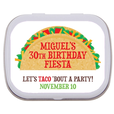 Taco Party Fiesta Theme Mint Tin