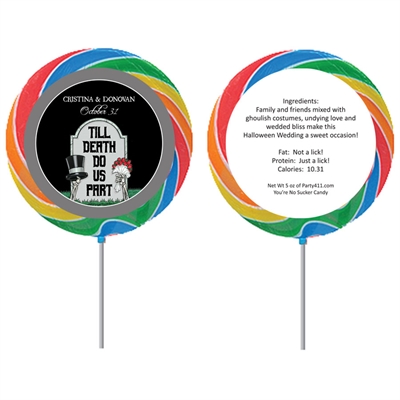 Halloween Tombstone Wedding Lollipop