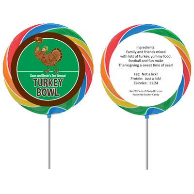 Thanksgiving Turkeybowl Custom Lollipop