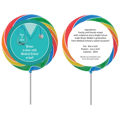 Graduation Scrubs Theme Lollipop