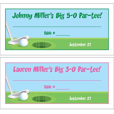 Golf Theme Seating Card