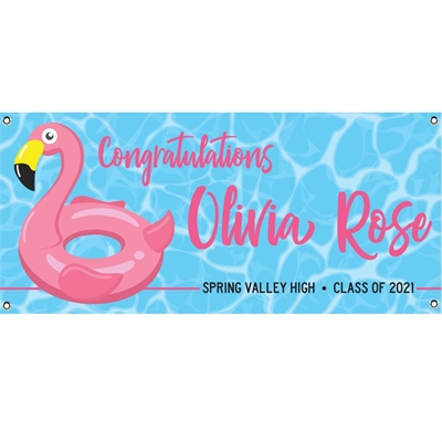 Graduation Pool Party Theme Banner