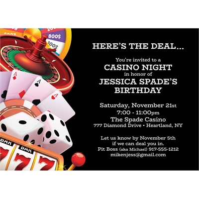 Casino Games Invitation