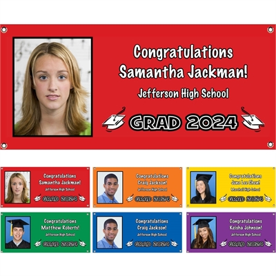 Graduation Photo Banner, Choose Your Color