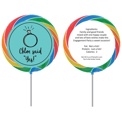 A Bridal Shower Theme Custom Lollipop