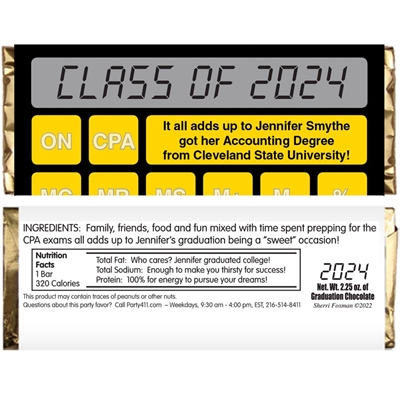 Graduation Calculator Theme Candy Wrapper