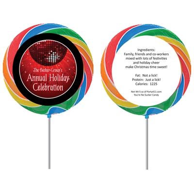 Holiday Party Theme Custom Lollipop