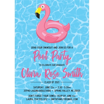 Graduation Pool Party Invitation