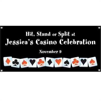 A Casino Party Theme Banner