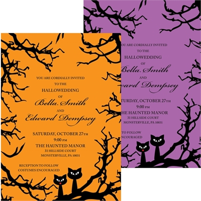 Halloween Wedding Invitation