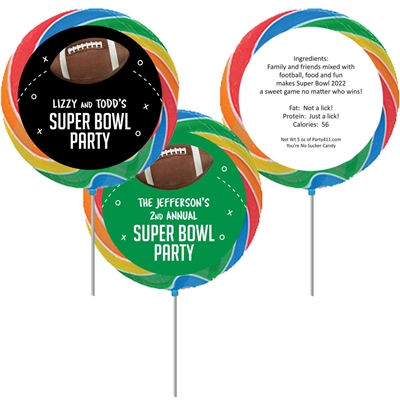 Football Party Theme Custom Lollipop