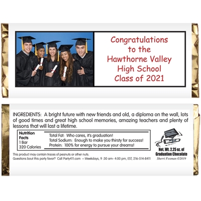 Graduation Theme Picture Candy Bar Wrapper