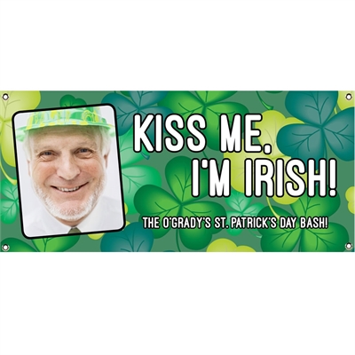 St. Patrick's Day Green Shamrocks Theme Banner