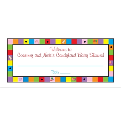 Candyland Theme Seating Card