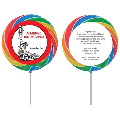 Hollywood Film Reel Custom Lollipop