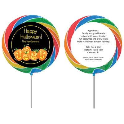 Halloween Fun Pumpkins Theme Lollipop