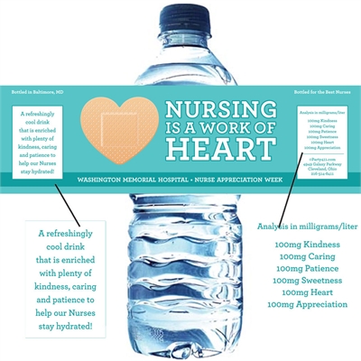 Nursing is A Work of Heart Water Bottlenurse Bottlenurse 