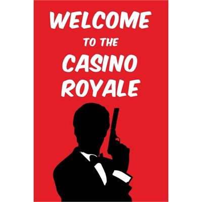Casino Party Welcome Sign
