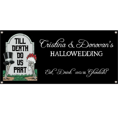Halloween Tombstone Wedding Banner