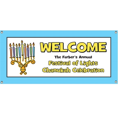 Chanukah Menorah Theme Banner