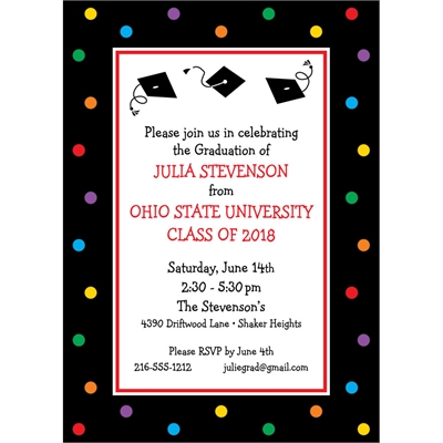 Graduation Dots Invitation