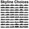 Pick Your Skyline Theme Party Sign in Board