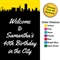 Pick Your Skyline Birthday Welcome Sign
