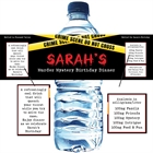 Crime Scene Theme Party Water Bottle Label